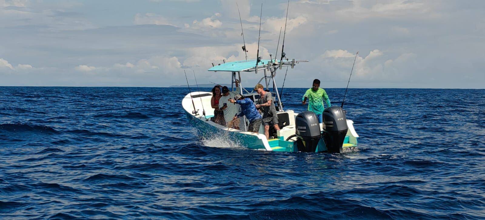 Boat cruising offshore near Drake Bay
